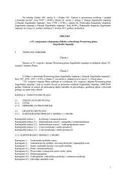 Odluka o IV. Izmjenama i dopunama PPZZ