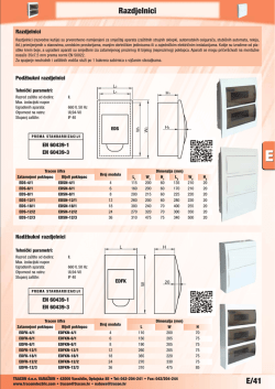E/41 Razdjelnici - traconelectric.com