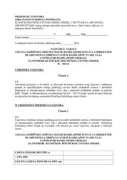 Prijedlog ugovora - Klinička bolnica Osijek
