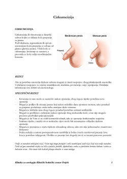 Cirkumcizija - Klinika za urologiju KBC Osijek