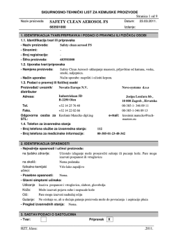 SAFETY CLEAN AEROSOL FS - tech