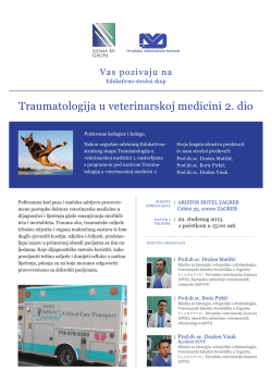 Traumatologija u veterinarskoj medicini 2. dio - VET