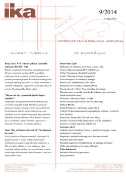 5. ožujka 2014. Banja Luka: XVI. redovno godišnje zajedničko