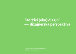 `Održivi (eko) dizajn` — dizajnerska perspektiva