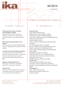 5. studenog 2014. Teološko-pastoralni seminar za svećenike i