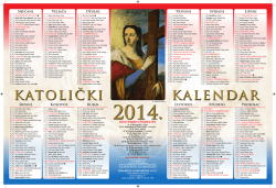 KATOLIČKI KALENDAR