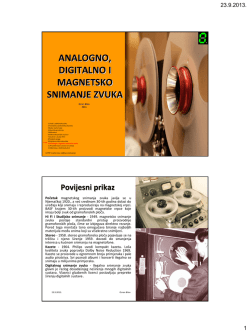 11 analogno digitalno i magnetsko snimanje zvuka