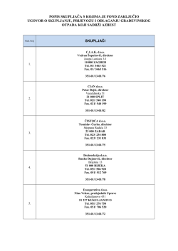 popis skupljača s kojima je fond zaključio ugovor o skupljanju