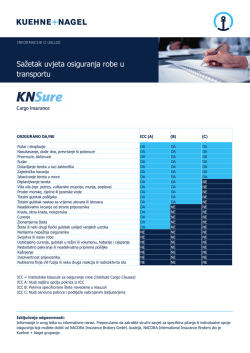KN SURE Uvjeti osiguranja CRO2013