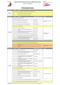 Raspored Program rada