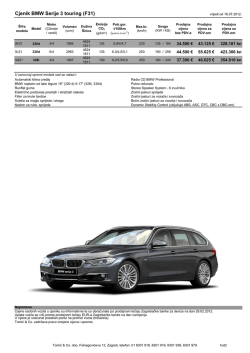 Cjenik BMW Serije 3 touring (F31)