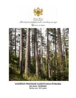 GODI&Scaron;NJI PROGRAM GAZDOVANJA &Scaron;UMAMA