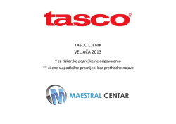 TASCO CJENIK VELJAČA 2013