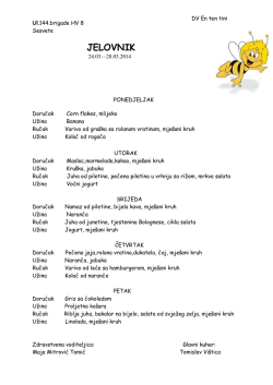 Jelovnik 24.03.