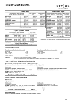 Stylus - vrata od punog stakla