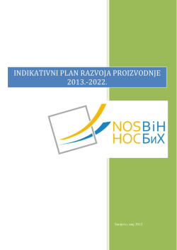 INDIKATIVNI PLAN RAZVOJA PROIZVODNJE 2013.-2022.