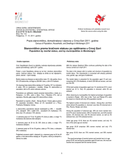 Saop&scaron;tenje - Zavod za statistiku Crne Gore