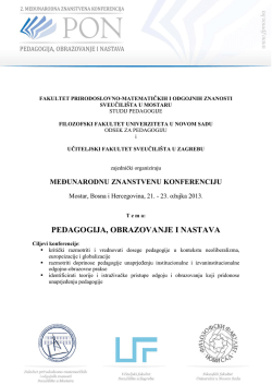 hrvatsko pedagogijsko dru&scaron;tvo - Filozofski fakultet u Novom Sadu