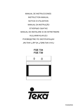 FGE 724 FGE 730 - Instructions Manuals
