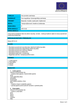 Modul 2 - Teorija knjizevnosti i kreativno izrazavanje