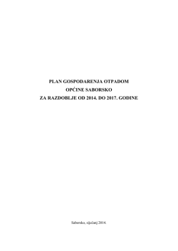 plan gospodarenja otpadom općine saborsko za razdoblje od 2014