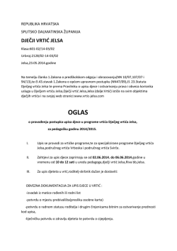 oglas za upis u vrtić