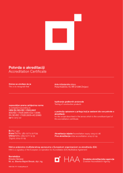 HAA is a signatory of the European co - ante