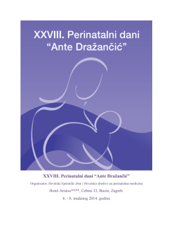 XXVIII. Perinatalni dani “Ante Dražančić”