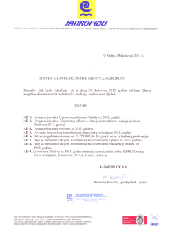 odluke Glavne skup&scaron;tine