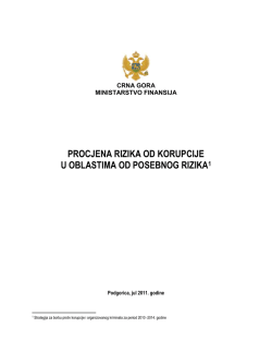 Procjena rizika od korupcije u oblastima od posebnog rizika