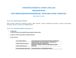 PROGRAM RADA PETE MEĐUNARODNE - SiZ-AU