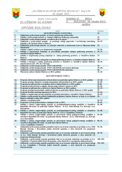 SLUŽBENI GLASNIK OPĆINE ĐULOVAC