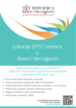 Lokacije DPST centara u Bosni i Hercegovini