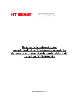 Referentna interkonekcijska ponuda za direktnu