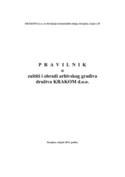 P  R  A  V  I	L  N  I  K o za&scaron;titi i obradi arhivskog gradiva