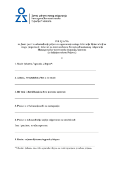 PRIJAVA NA JAVNI POZIV.pdf - Zavod zdravstvenog osiguranja