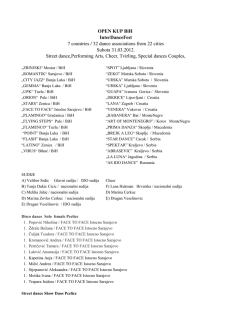 OPEN KUP BiH InterDanceFest 7 countries / 32 dance associations