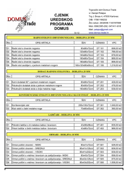 CJENIK UREDSKOG PROGRAMA DOMUS