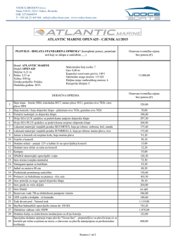 ATLANTIC MARINE OPEN 625 - CJENIK A1/2015 - Vodice