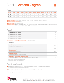 Cjenik - Antena Zagreb