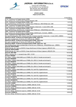 Epson cjenik - Jadran Informatika doo