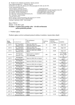JP “ŠUME TUZLANSKOG KANTONA” DD KLADANJ
