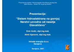 Prezentacija: &ldquo;Sistem hidroelektrana na gornjoj &ldquo;Sistem