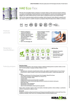 H40&reg; Eco Flex - the Kerakoll products area