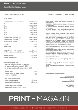 cjenik oglasnog prostora - Print