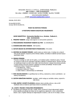 poziv za dostavu ponuda &ndash; bager