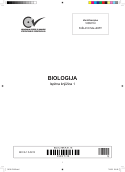 BIO Ispitna knjizica 1