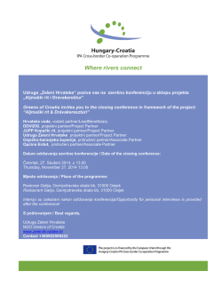 Zeleni Hrvatske &ndash; Invitation closing conference 27 11 2014