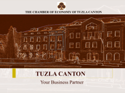 TUZLA CANTON Your business partner
