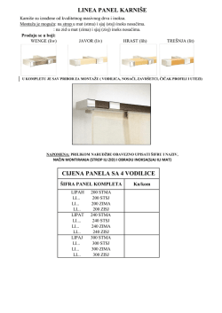 CIJENA PANELA SA 4 VODILICE LINEA PANEL KARNI&Scaron;E